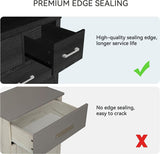 SUNNYFURN Dresser for Bedroom with 7 Drawer Modern Wooden Dresser - 3-Tier Drawer Chest, Entryway, Closet, Living Room, and Hallway Storage - Stylish & Functional Organizer Black SUNNYFURN