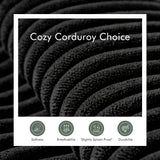 Boneless Sectional Cloud Couch Sofa for Living Room, 112" U-Shaped Modular Modern Lounge Sleeper Black Couches with Chaise, No Assemble, Cordury Compression Upholstered Sofas Gericco