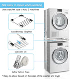 Kiss Core Washer Dryer Stacking Kit 29 inch, Universal Washer and Dryer Stacking Kit with Pull Out Drying Rack, Adjustable 29"/28"/27"/26"/25"/24" Stacking Kit with Ratchet Strap Kiss Core