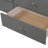 Harper&Bright Designs Twin Over Twin Bunk Bed with Twin Trundle Bed, 3 Storage Drawers, Safety Rail, and Ladder for Bedroom, Guest Room Furniture, Grey Harper & Bright Designs