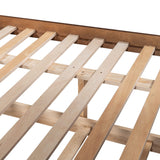 Merax Bunk Bed with Trundle, Full-Over-Full Wood Bed Frame No Box Spring Needed for Kids, Boys or Girls, Walnut Merax