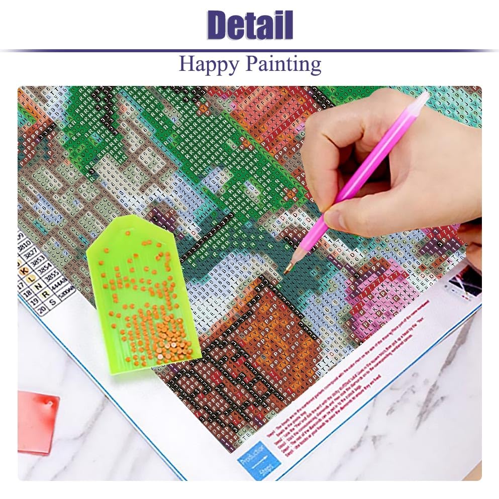 Funny Cow Diamond Painting Kits for Adults Beginners, 5D Diamond Art Kits for Adults, Gem Arts and Crafts for Beginners, Full Round Drill Paint with Diamond for Home Wall Decor 14X14 Inches uuxsretaio