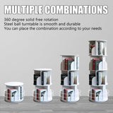 YGYQZ 4-Tier 360° Rotating Bookshelf - Stylish White Storage Rack for Small Spaces YGYQZ
