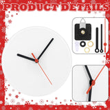 Briwooody 6 Pcs Sublimation Blank Clocks Wood DIY Wall Clock Round Printing Wall Clock Battery Operated Clock for Halloween Christmas Thanksgiving Day School Home Decor(9.8 Inch) Briwooody