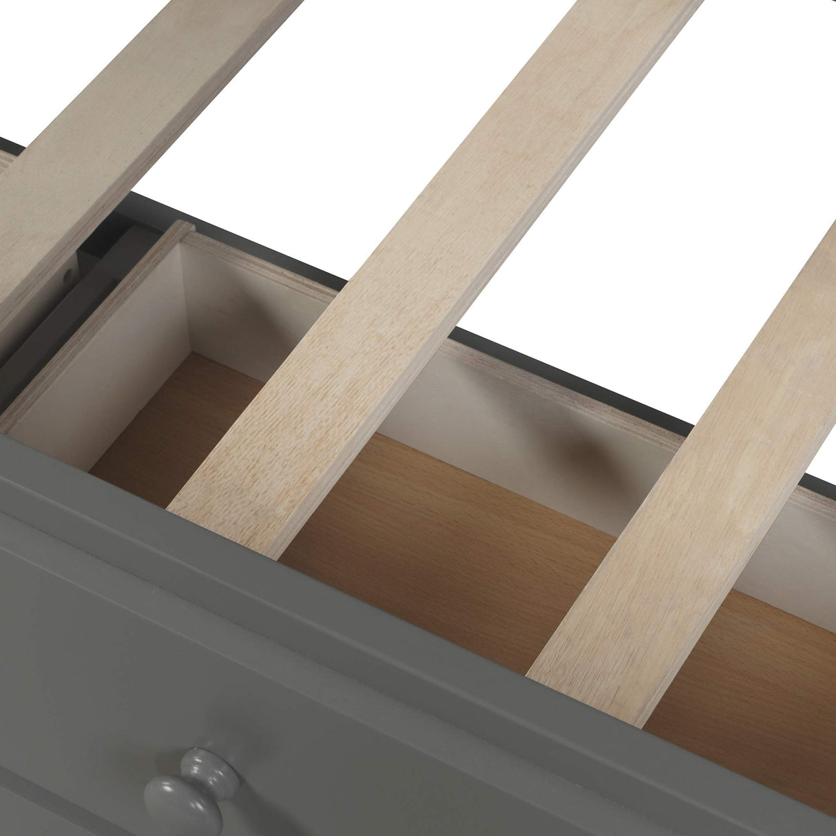 Harper&Bright Designs Twin Over Twin Bunk Bed with Twin Trundle Bed, 3 Storage Drawers, Safety Rail, and Ladder for Bedroom, Guest Room Furniture, Grey Harper & Bright Designs