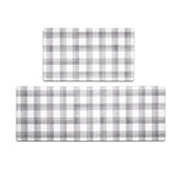 FRESHMINT Modern Farmhouse Plaid 2 Piece Set Kitchen Mats for Floor Anti Fatigue Waterproof & Non-Skid Kitchen Rugs Cushioned Kitchen Mat for Standing Washable Comfort Desk Kitchen Runners FRESHMINT
