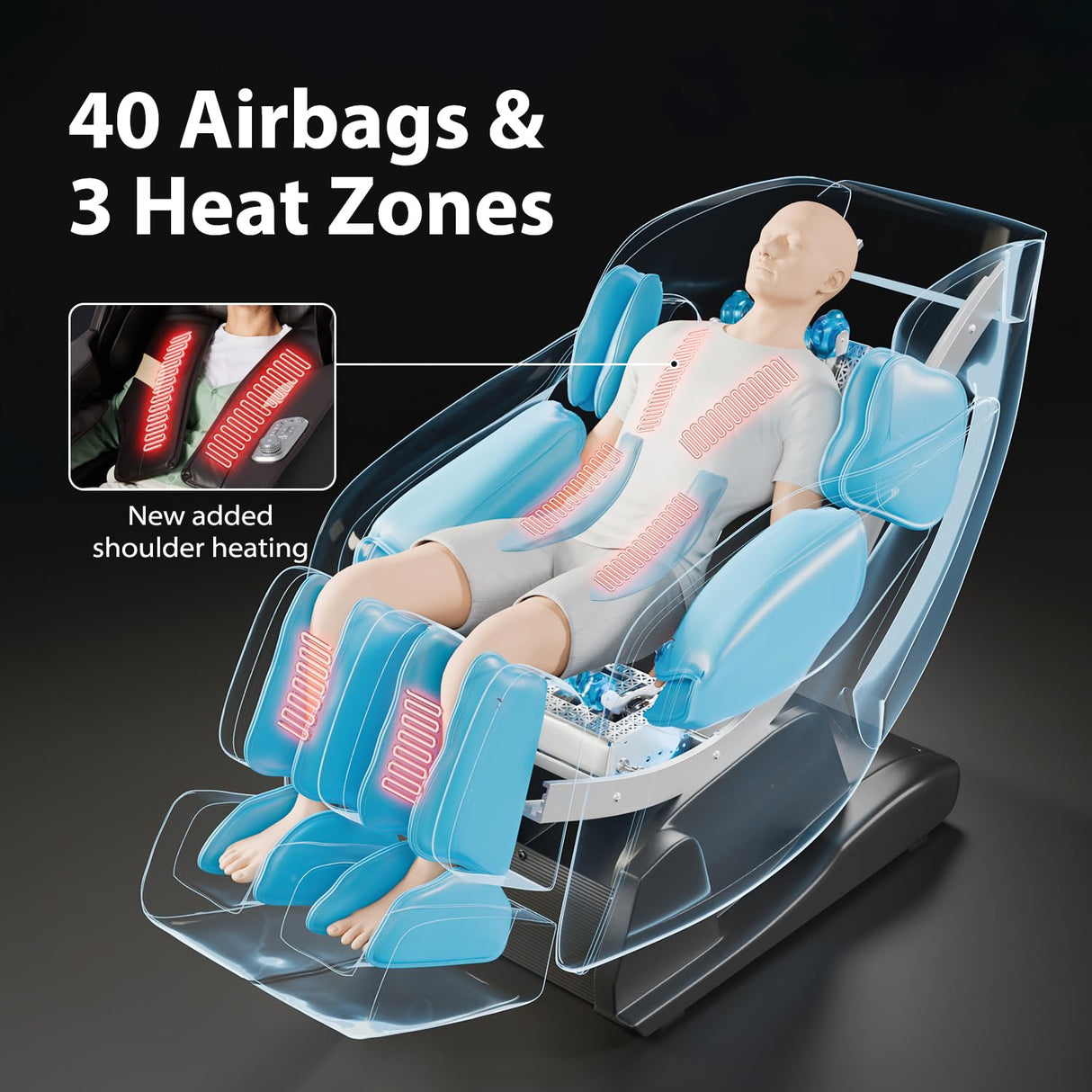 iBooMas Massage Chair Full Body, Zero Gravity SL-Track Shiatsu Massage Recliner with Shoulder Back and Leg Heat, APP Control, Foot Roller, Bluetooth, Airbags, Body Scan(Brown+Black) iBooMas