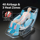 iBooMas Massage Chair Full Body, Zero Gravity SL-Track Shiatsu Massage Recliner with Shoulder Back and Leg Heat, APP Control, Foot Roller, Bluetooth, Airbags, Body Scan(Brown+Black) iBooMas