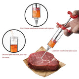 JY COOKMENT Meat Injector Syringe, 1-oz Marinade Flavor Injector with 2 Professional Needles,1 Cleaning Brushes JY COOKMENT