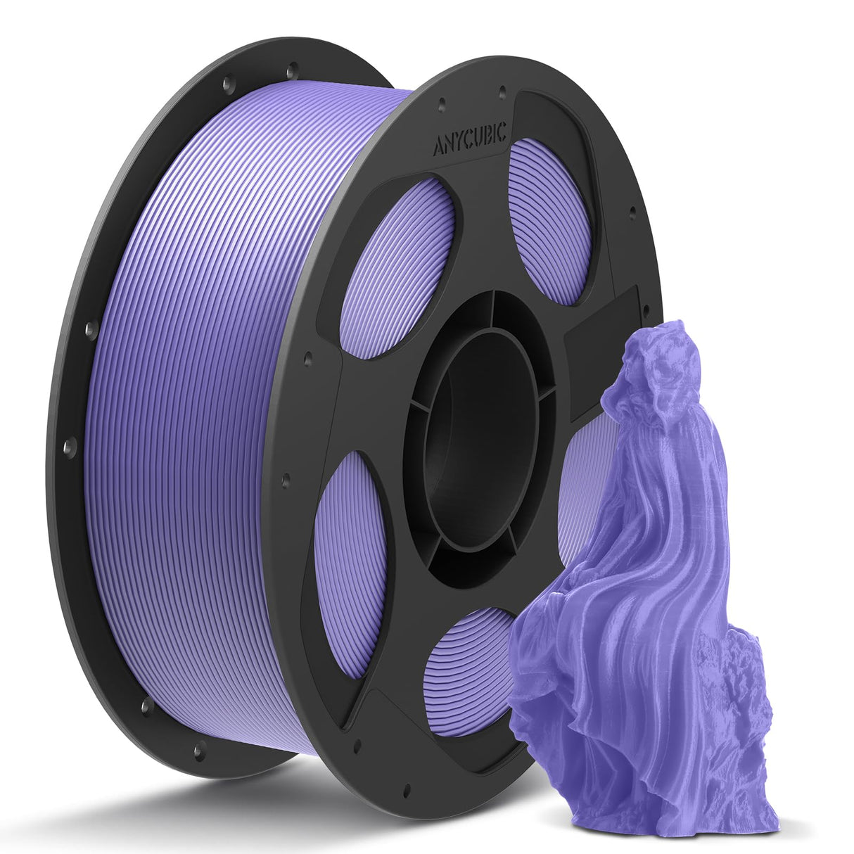 ANYCUBIC PLA Plus (PLA+), RFID 3D Printer Filament 1.75mm, High Toughness Filament, Dimensional Accuracy +/- 0.02mm, Print with Most FDM 3D Printers, Reusable Spool, 1KG, Purple ANYCUBIC