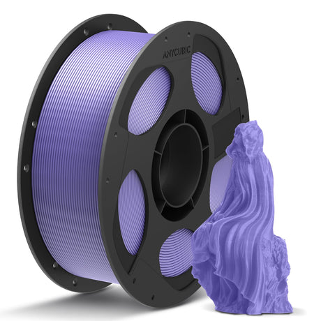 ANYCUBIC PLA Plus (PLA+), RFID 3D Printer Filament 1.75mm, High Toughness Filament, Dimensional Accuracy +/- 0.02mm, Print with Most FDM 3D Printers, Reusable Spool, 1KG, Purple ANYCUBIC