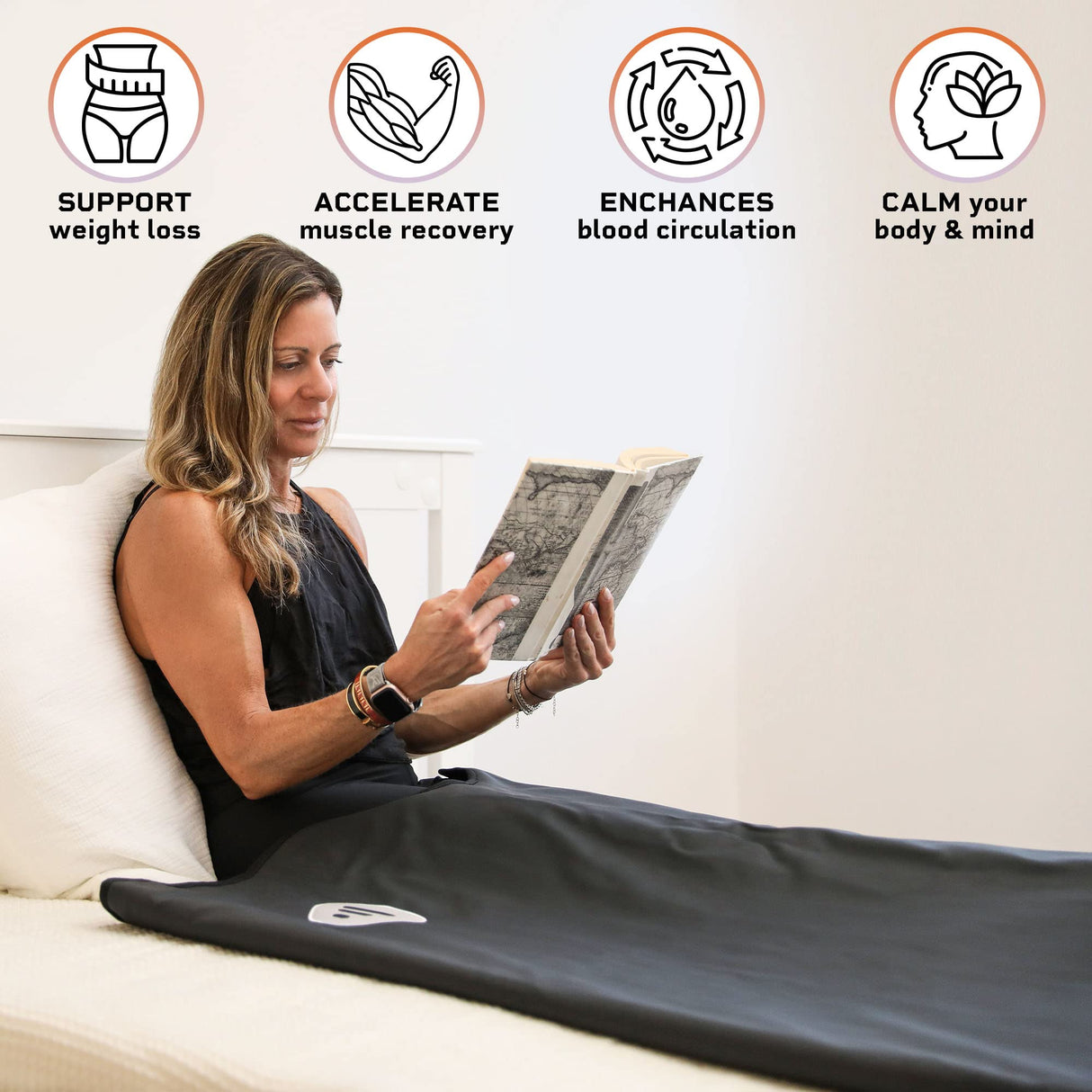 LifePro Rejuvawrap Far Infrared Sauna Blanket - Portable Infrared Sauna for Home Relaxation - Sauna Blanket - Infrared Blanket Sauna with 77–176 °F Temp Range LifePro