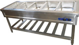 INTBUYING 72 inch 5 Pan Restaurant Electric Steam Table Buffet Food Warmer 110V with Pans INTBUYING