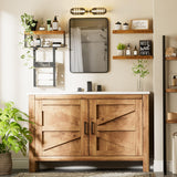 KLUVIS Bathroom Shelves Over Toilet - Floating Shelf for Wall Above Toilet Towels Holder Small Farmhouse Decor Shelves (15.7 inch, Set of 3, Rustic Brown) KLUVIS