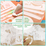 Stencils for Painting, 64pcs 3 Inch Stencils for Crafts Reusable Rock Painting Stencils Plastic Reusable Stencils for Painting on Wood Wall Tile Home Decor Felixcraft