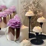 2 Pack 3.14 inch Peony Candle Molds Set - Large & Medium 2.55inch Silicone Mold for Soap Candle Making, 3D Flower Reusable Silicone Molds(Peony 2 Pack) Giliger