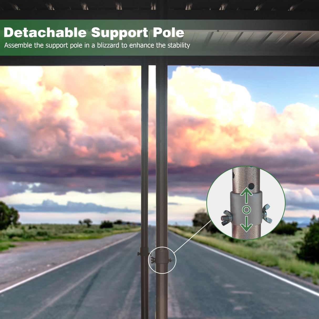 SHPAI 10’ x 12’ Lean to Gazebo, Outdoor Wall Mounted Gazebo Aluminum Frame, Hardtop Pergola with Galvanized Steel Sloping Roof for Patio Deck Garden Backyard, Curtain and Netting Included SHPAI