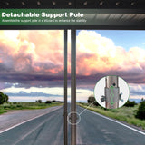 SHPAI 10’ x 12’ Lean to Gazebo, Outdoor Wall Mounted Gazebo Aluminum Frame, Hardtop Pergola with Galvanized Steel Sloping Roof for Patio Deck Garden Backyard, Curtain and Netting Included SHPAI