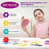 MyPixie Poke Art Kits for Girls, Arts and Crafts for Kids 4-8, DIY Creative Activity Toys, Birthday Gifts for Girls 4 5 6 7 8 9 10 (Princess) MyPixie