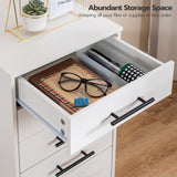 HOOBRO 7-Drawer Chest, File Cabinet, Wooden File Cabinet, Office Cabinet with Drawers, Storage Cabinet, for Home Office, Study, Easy Assembly, White WT07WJ01 HOOBRO