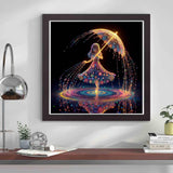 croshom Diamond Art Kits for Adults, Fairy Diamond Art Painting Kits for Adults Beginners, 5D DIY Raindrops Full Drills Gem Craft for Adult Gifts, Home Wall Decor 13.8" x 13.8" croshom