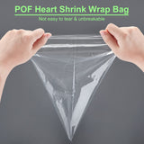 250 Pieces Heat Shrink Wrap Bags 4 x 6 Inch, 7 x 10 Inch, 10 x 14 Inch Clear Heat Shrink Film Wrap POF Heat Shrink Wrap for Homemade DIY Packaging Soap Candle Bath, 3 Sizes Gersoniel