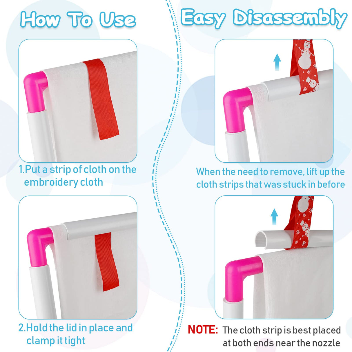 Lzttyee Universal Embroidery Clip Frame Cross Stitch Hoop Embroidery Sewing Stand Tools for Quilting, Needlepoint, Silk-Painting Lzttyee