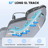 Hitree 4D Massage Chair Full Body, Zero Gravity Recliner with 57'' SL Track, Shiatsu Massage with Body Scan, Deep Yoga Stretch, Foot Rollers, Heating, Upgraded Calf, Bluetooth, Black Hitree