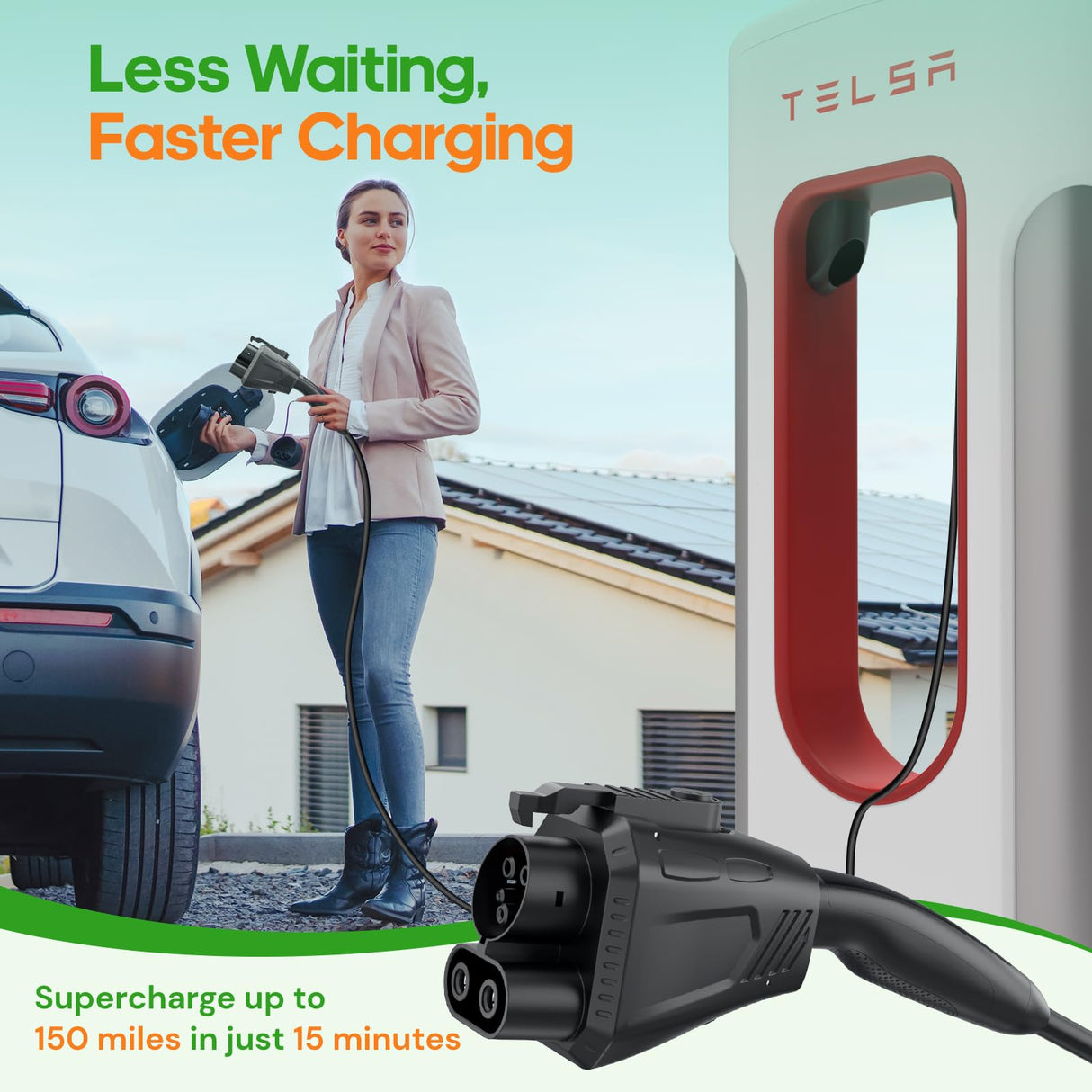 TAKRABBSIN [Up to 500 kWh] 2025 Upgrade NACS to CCS Electric Vehicle Adapter, 500A/1000V, Compatible with Tesla Superchargers, DC Fast Charge CCS1 EVs, Compatible with Ford EVs, GM, Rivian and More Takrabbsin