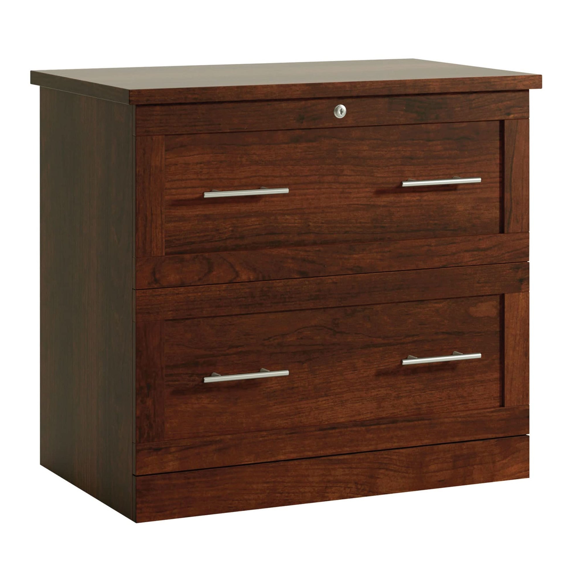 Realspace® 29-7/16"W x 18-1/2"D Lateral 2-Drawer File Cabinet, Mulled Cherry - WoodArtSupply