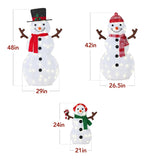 Best Choice Products 4ft 3-Piece 2D Lighted Christmas Snowman Family Set, Large Outdoor Yard Decor Holiday Decoration w/ 135 Twinkling LED Lights Best Choice Products