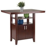 Winsome Albany High Dining Table, Walnut, 29.92 in x 41.73 in x 35.83 in Winsome
