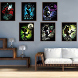 12 Pieces Princess Diamond Painting Kit, 5D Adult Diamond Art, Round Full Diamond Digital Painting Kit, Gemstone Art Painting Kit, DIY Diamond Painting Kit for Beginners (11.8x15.7in) GemZono