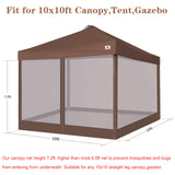SCOCANOPY Universal Replacement Mosquito Netting Screen Walls for 10x10 Canopy Or Gazebo, Set of 4 Panels (Brown) SCOCANOPY