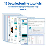 KEYESTUDIO Smart Car Robot,4WD Programmable DIY Starter Kit for Arduino for Uno R3,Electronics Programming Project/STEM Educational/Science Coding Kit for Teens Adults,15+ KEYESTUDIO