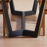 KEVINSPACE 86.81" Dining Table for 8-10 Person, ectangle Dining Table with Designed Legs, Mid Century Modern Dining Table for Kitchen Dining Room Dinner Walnut KEVINSPACE