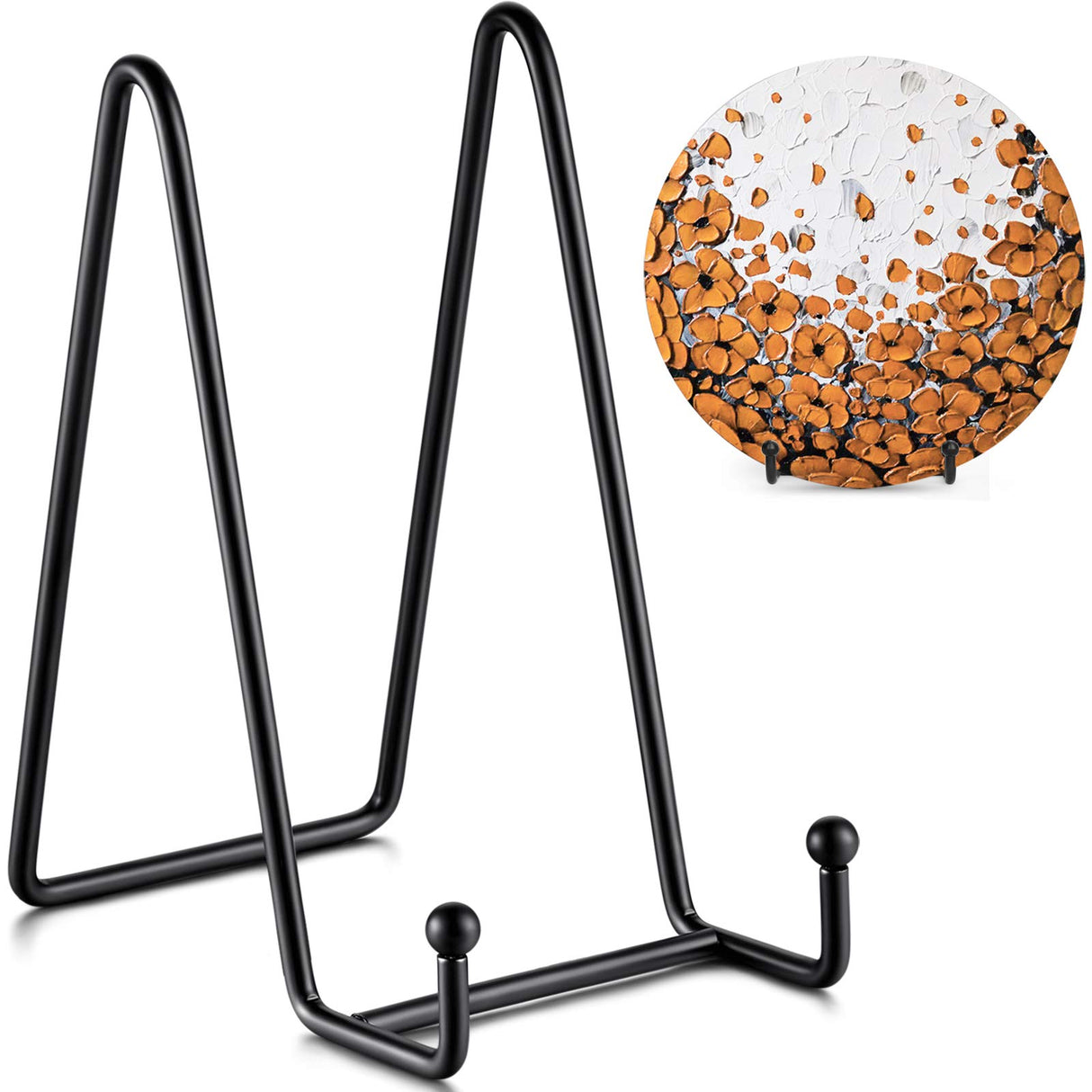 TR-LIFE Plate Stands for Display - 6 Inch Stand + Metal Frame holder stand Picture, Decorative Plate, Book, Photo Easel (2 Pack) TR-LIFE