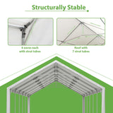 KEIKI 40'x20' Outdoor Heavy Duty Party Tent, Large Commercial Canopy Wedding Event Shelters w/ 3 Carry Bags & Removable Sidewalls, Outdoor Canopy Gazebo Tents for Party Garden Patio, White KEIKI