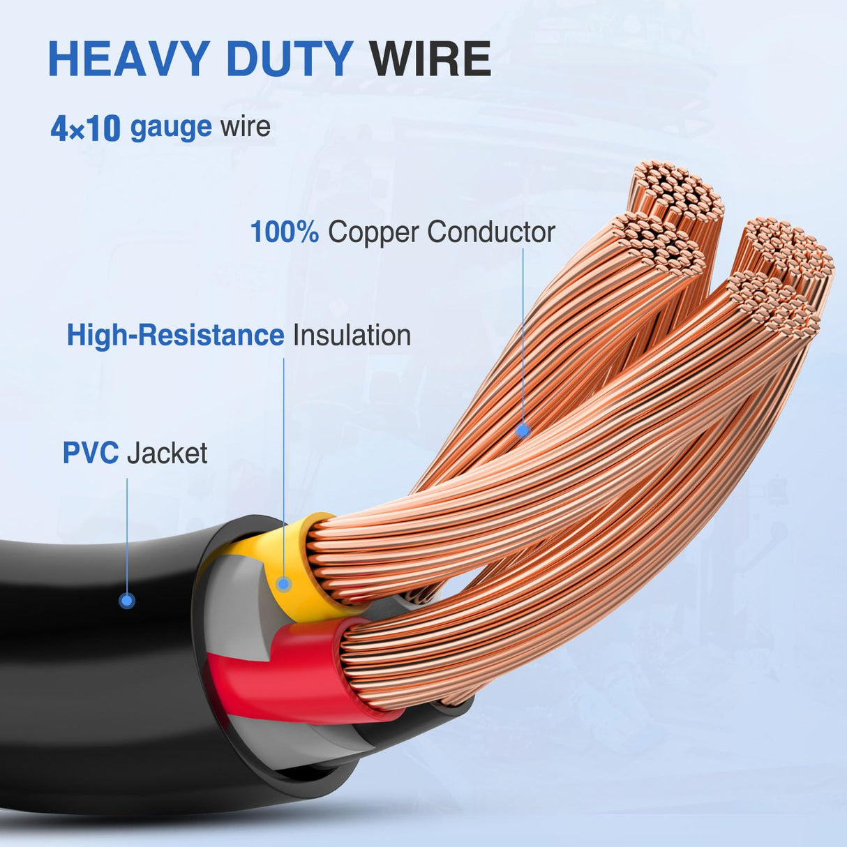 Nilight EV Charger Adapter Cord 30 Amp to 50 Amp 4 Prong Pure Copper New Dryer Outlet to EV Plug Conversion Heavy Duty 10 Gauge Wire 14-30P to 14-50R 30M/50F for Level 2 EV Charging Nilight