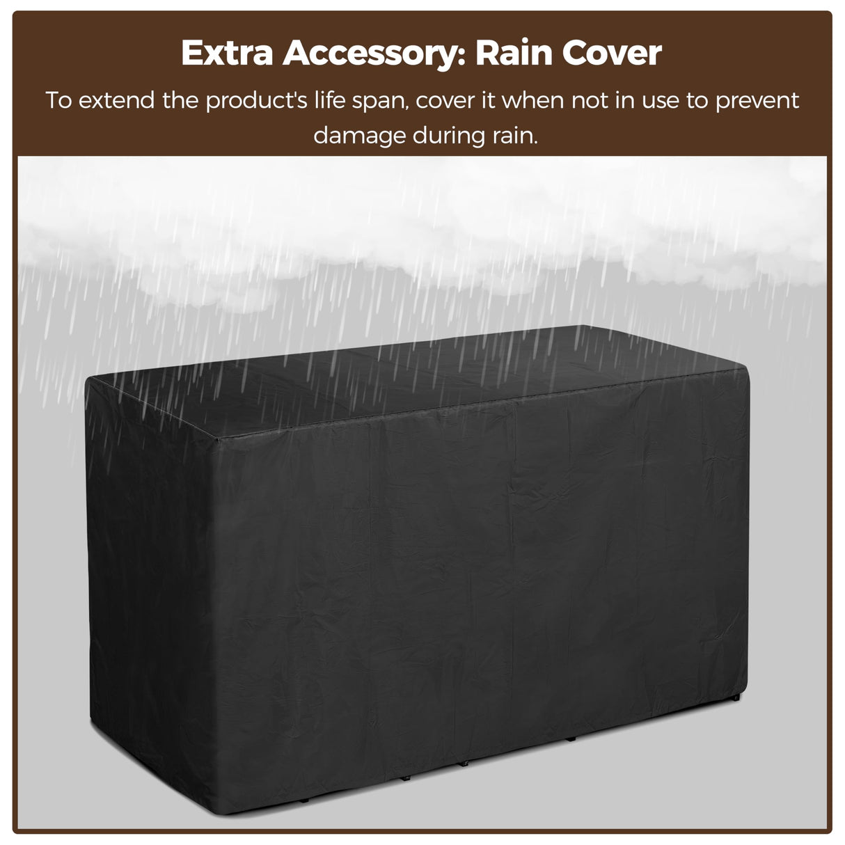 Yaheetech 7 Piece Patio Dining Set Outdoor Acacia Wood Bar Table and Chairs with Removable Cushions, Wicker Furniture Set for Deck, Backyard, Garden, Black/Beige Yaheetech