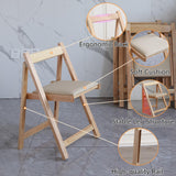 COMUHOME Folding Dining Chairs with Padded Seat Lightweight sillas para Fiestas,2 Pack Folding Chair for Dinner,Party Wedding,Picnic Event, 196LB Weight Capacity(Wood) COMUHOME