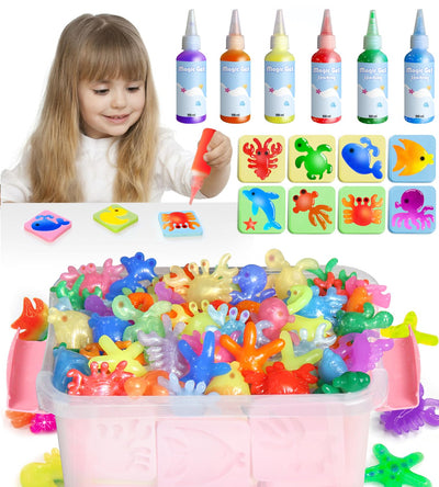 Magic Water Elf Toy Kits - Aqua Fairy Gel Water Pets - DIY Squishy Maker Set - Creative Art Crafts Toy Kits for Kids Activities - Fun Birthday Gifts for Girls Boys Age from 6 7 8 9 10 Years Old