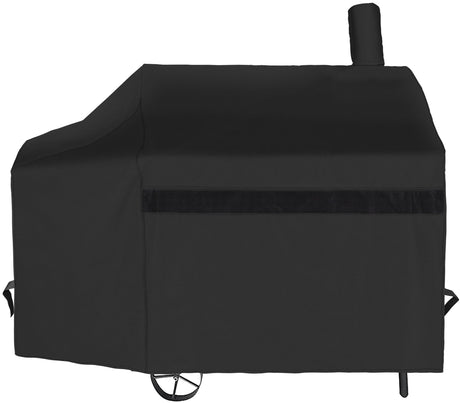 NEXCOVER Offset Smoker Cover - 60 Inch Waterproof Charcoal Grill Cover, Outdoor Heavy Duty BBQ Cover, Rip Resistant Smokestack Barbecue Cover for Brinkmann Char-Broil Weber Nexgrill, Black. NEXCOVER