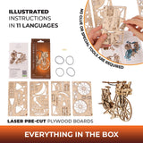 UGEARS Dutch Bicycle 3D Puzzles for Adults - Model Building Kits Wood Puzzle Hobbies for Men - Rompecabezas 3D Para Adultos - Wooden Model Kit to Build UGEARS