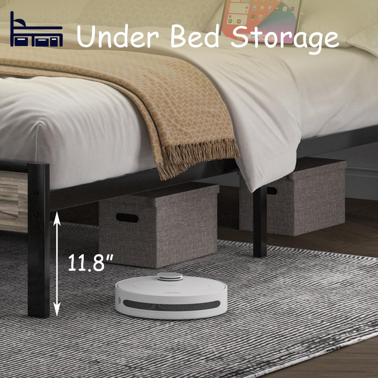 Full Size Bed Frame, Full Bed Frames with LED Lights and Charging Station, Farmhouse Platform Bed with Storage Headboard, Rustic Barn Door Design, Noise Free, No Box Spring Needed, Wash Grey CHABUILDREARK