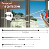 BeBecome Sliding Door Security Bar，17-50 inch Adjustable Patio Door Security bar with Rubber Tips Apartment Bedroom Bottom of Door Heavy Duty Interior White BeBecome