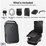 VAULTEK LifePod 20 Full-Size Lockable Weatherproof Case with Built-in Lock, Steel Security Cable, & TSA Handgun Case or Car Safe, Portable Travel Pistol Safe/Titanium Gray VAULTEK