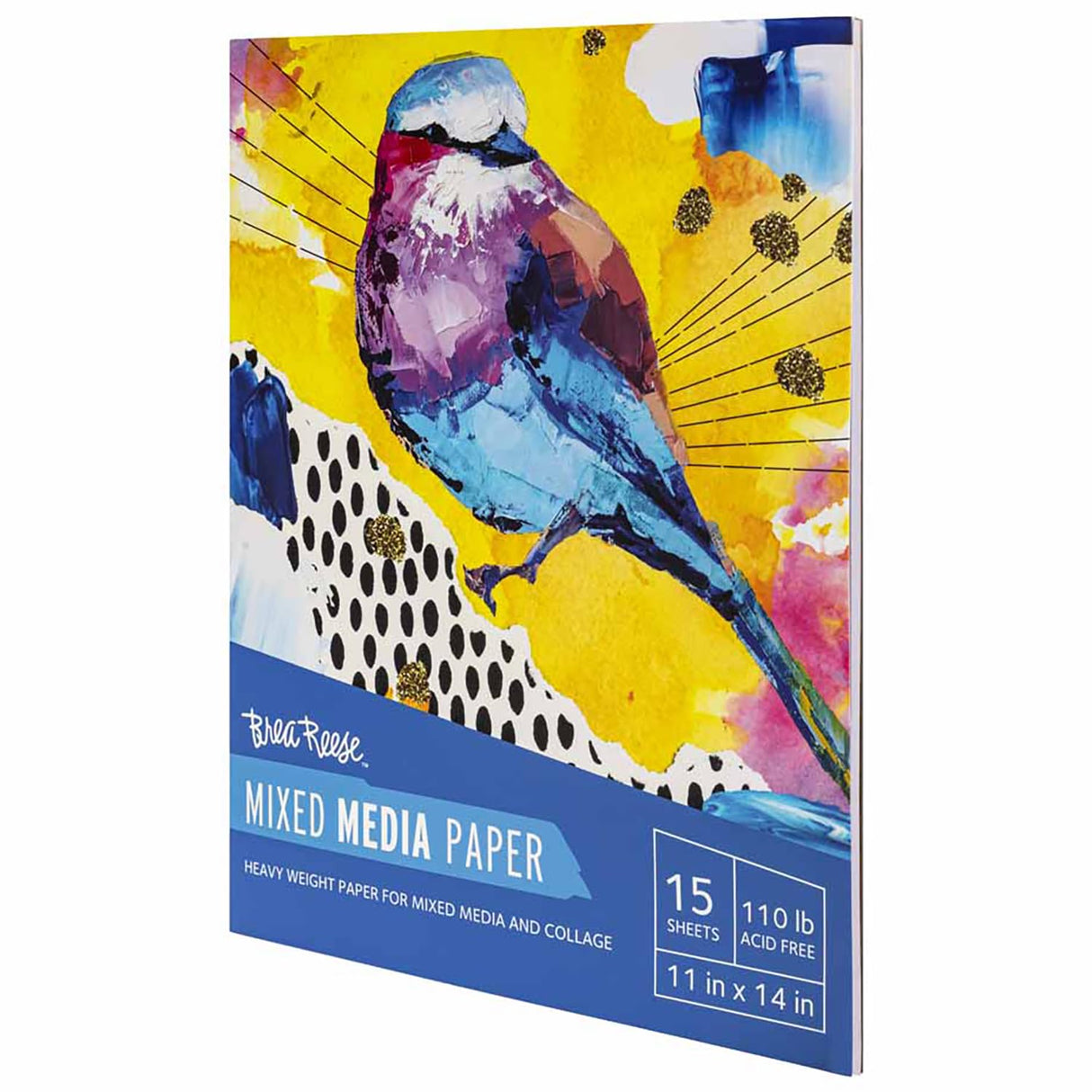 Brea Reese: Mixed Media Paper Pad 60 Sheets - 11x14-98lb, Acid-Free, Layering & Collaging, Perfect for Multiple Art Mediums, Adult Art Supplies Brea Reese