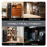 HEANVO 4-6 Gun Safe, Gun Cabinet for Home Rifle and Pistols, Quick Access Safes with LED Lights for Shotguns, Sturdy Anti-Theft Gun Safe with Bottom Drawer and Pistol Holder-Upgraded Digital Keypad HEANVO