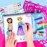 Fashion Angels Fashion Design Sketch Portfolio Artist Set With Crayons 11702, Clothing Design Sketch Pad for Beginners, For Kids 6 and Up Fashion Angels